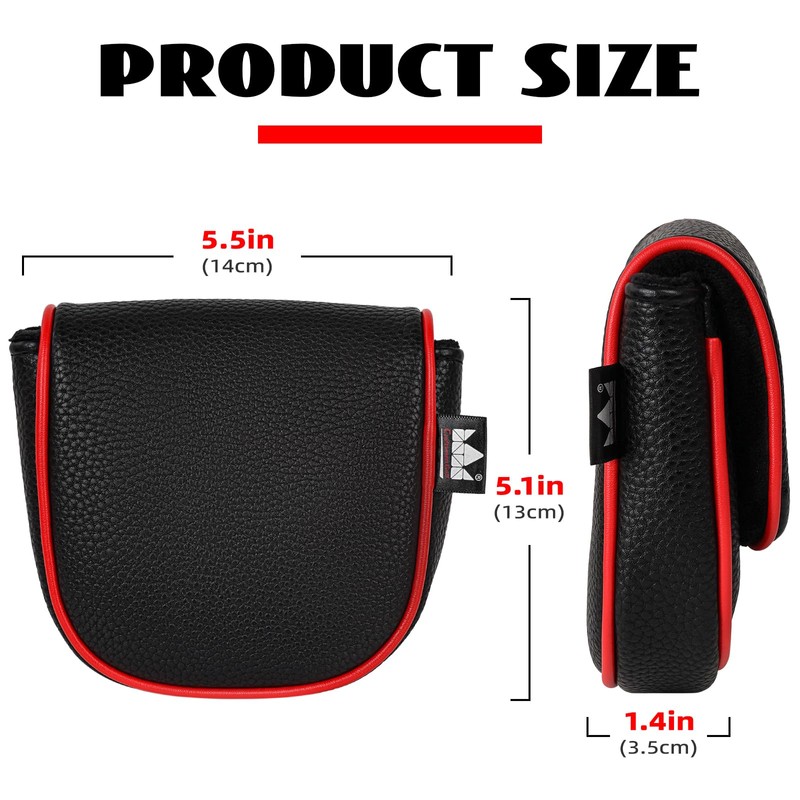 Craftsman Golf Black Mallet Putter Headcover Head Cover Protector Case