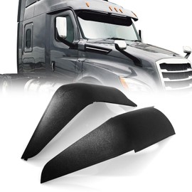 YUANJUFITT Black Door Mirror Arm Cover for Freightliner Cascadia 2018-2023 New Cascadia Semi Trucks Accessories Driver & Passenger Side (A Pair)