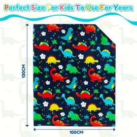 Edcooy Dinosaur Blanket for Boys, Kids Dinosaur Throw Blanket for Boys and Girls, Fluffy Cozy Dinosaur flannel Blanket with Vibrant Colors Cute Design, Soft Warm Throw Blanket (100 x 130cm, Blue)…