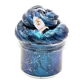 Galactic Glitter Slime Kit, Blue Sparkly Slime Assorted Shapes and Textures,Spacecraft Charms Included Slime kit Party Favors.
