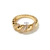 Ana Luisa Rope Ring Gold Pave - Size 8, Size