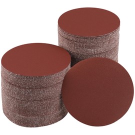 Sruhrak Pack of 100 Sanding Discs 220 Grit 125 mm Without Hole Velcro Sandpaper for Random Orbital Sanders