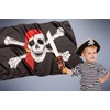 Aricona Pirate Flag, Flag with Skull Design with Brass Eyelets,