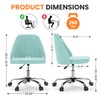 Simple Deluxe Simple Deluxe Armless Office Desk Chair, Modern Cute