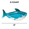 Fun Express Shark Party Shark-Shaped Paper Dessert Plates - Shark