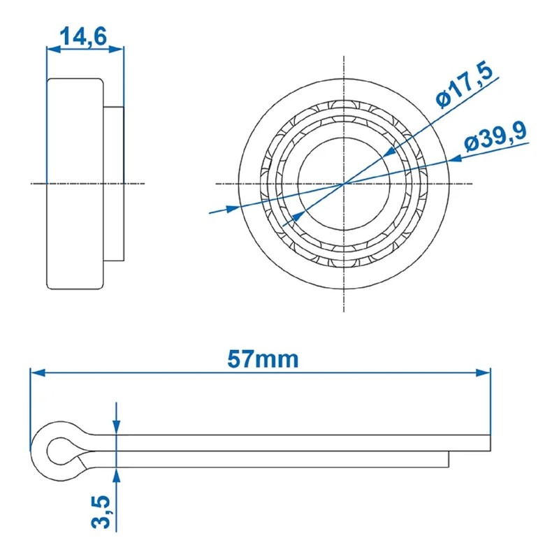 ProPlus Bearing conical 11749/11710 17.5 x 39.9 x 14.6