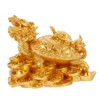 iplusmile 1pc Creative Gold Tortoise Luck Statue Feng Shui Home