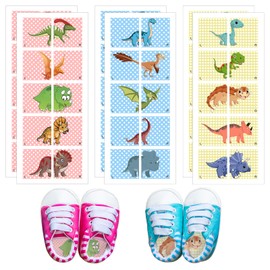 60 Pcs Kids Shoe Stickers Cute Shoe Labels Right Left Animal Stickers for Children Shoes Teach Your Kids to Match up Their Right and Left Shoes for Children's Day Birthday Baby Party Gift Decals