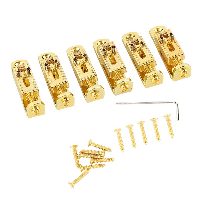 Electric Guitar Split Bridge Saddle Roller Ball String Plate Metal