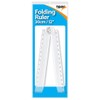 Tiger Folding Plastic Ruler with Protractor Grade + mm Grade A...