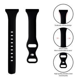 TUCOMO 5Pack Slim Silicone Watch Bands Compatible with Garmin Vivoactive 6/5/3, 20mm Thin Soft Narrow Sport Replacement Wristband Straps for Garmin Venu 2 Plus/Venu SQ/Forerunner 55/165