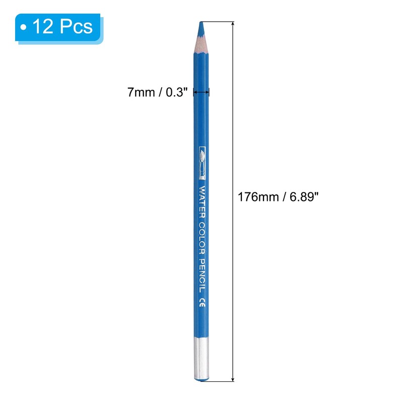 PATIKIL Watercolor Pencil, 12Pcs Water Soluble Pencils for Blending, Coloring,