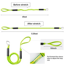 Botepon Bungee Dock Lines - Quick and Easy Dock Rope for Jet Ski, PWC, Seadoo, WaveRunner, Pontoon, Bass Boat