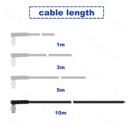 Alvin's Cables Hirose 6 Pin Female Right Angle to Open End Trigger Strobe PWS Cable for TIS GigE Camera for Basler 10M