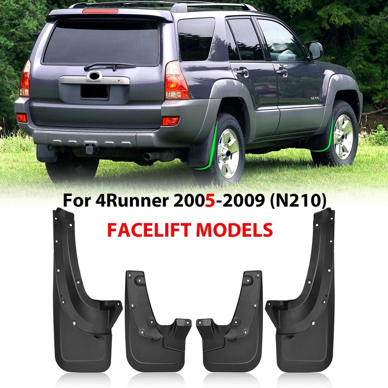 XUKEY 4PCS Mud Flaps for Toyota 4Runner Limited 2005-2009 and