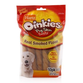 Hartz Oinkies Pig Skin Twists 3" (10 Pack)