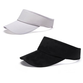 LINKPEACE 2Pcs Sun Visor Hats Adjustable, Velcro UV Protection Hats Outdoor Sport for Men Women Adult