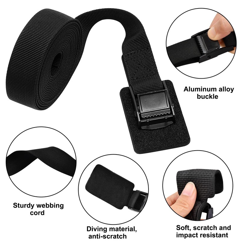 4 x Tie Down Straps 3 m, 2.5 cm Lashing