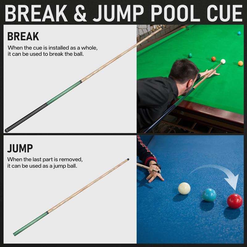 Kmise Break Jump Cue Stick, 21oz 23oz 25oz 28oz Pool