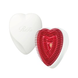 ReFa Heart Brush MATTE WHITE | Heart Shaped Hair Brush for Women | No Tangle Hair Brush | Small Hair Brush for Thick Hair | Hair Detangler Hair Brush Travel Hair Brush