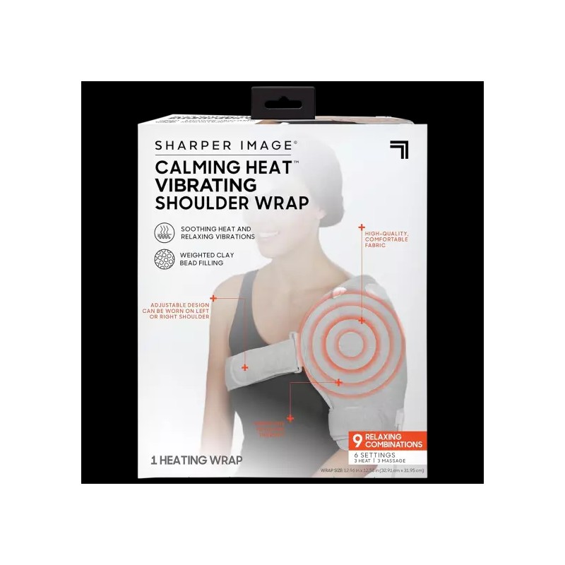 Sharper Image Calming Heat Shoulder Wrap Standard 9-Setting (Overboxed)