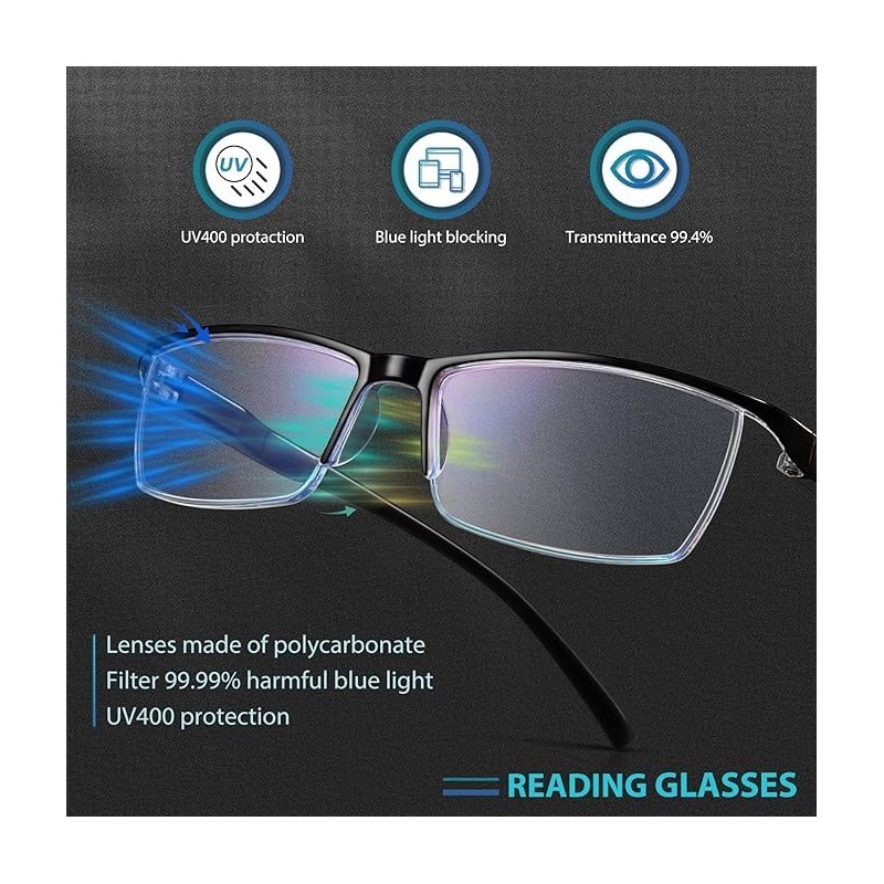 Gaoye 6 pack Executive Style Reading Glasses Men - Durable