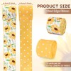 Daisy Flowers Yellow Dots Wired Edge Ribbon Summer Floral Fabric