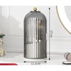 360° Rotating Makeup Brush Holder with Lid – Dust-Protected Cosmetic