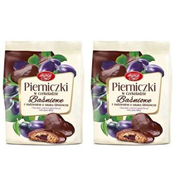 GINGERBREAD CHOCOLATE COVERED WITH PLUM FILLING PIERNICZKI Z NADZIENIEM SLIWKOWYM SKAWA 5.3OZ (150G) 2 PACK