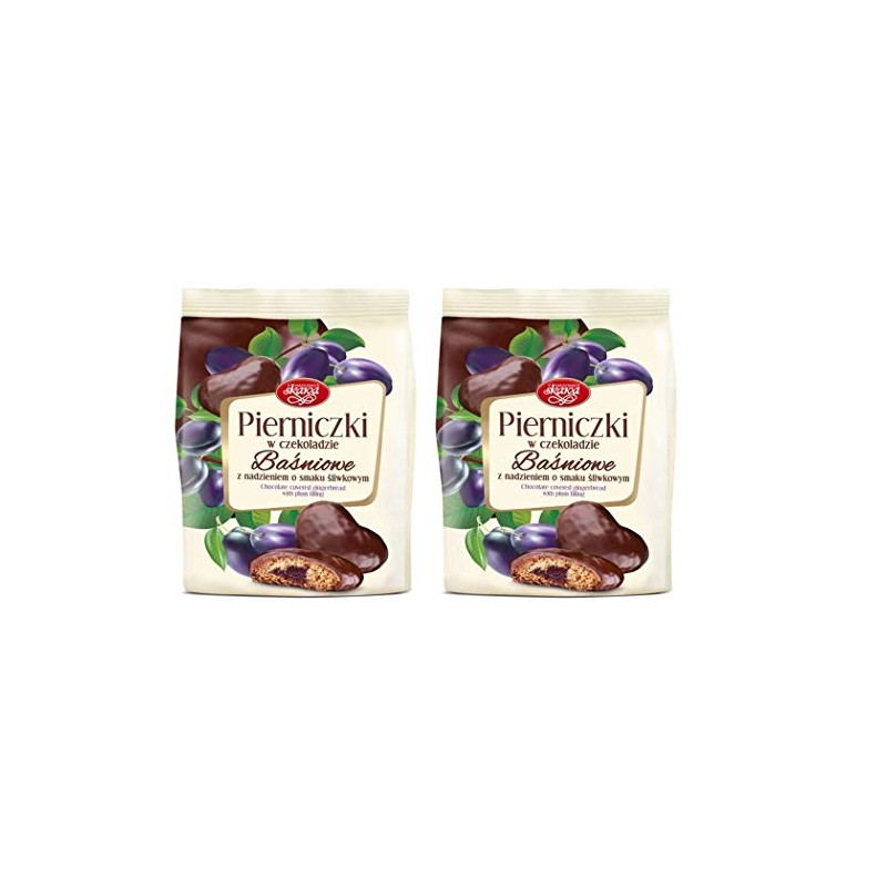 GINGERBREAD CHOCOLATE COVERED WITH PLUM FILLING PIERNICZKI Z NADZIENIEM SLIWKOWYM