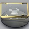 MotorVehicleParts Chevy 4 Holes Powder Coated Gold Stainless Steel License