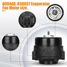 800448 Evaporator Fan Motor Replaces 830037, Compatible with TR/UR Refrigerator, 115 Volts 9 Watts 1550 RPM 800448 830037 Condenser Fan Motor, Strong Horse Power 800448, 830037 Evaporator Motor
