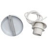 GURU SHOP Ceiling Pendant with Metal Canopy - White E14,