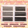 Calphdiar Wispy Cluster Lashes D Curl Individual Eyelashes Natural Lash