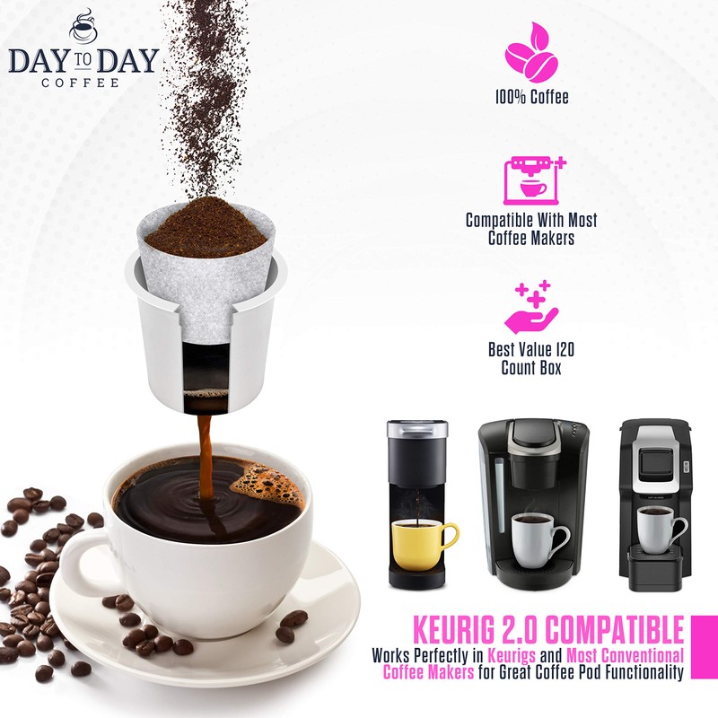 Day To Day 120-Count French Roast Dark Roast Single Serve