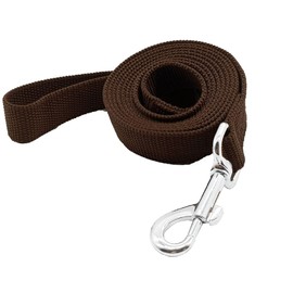 Nylon Dog Training Leash, Traction Rope, 4/5/6 Feet Long, 3/4 Inch 1 Inch Wide, for Small and Medium Dogs (1'' x 5 FT, Brown)