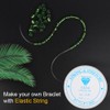 AUAUY 4 Rolls Elastic String for Bracelets, 0.5mm 1.0mm Clear