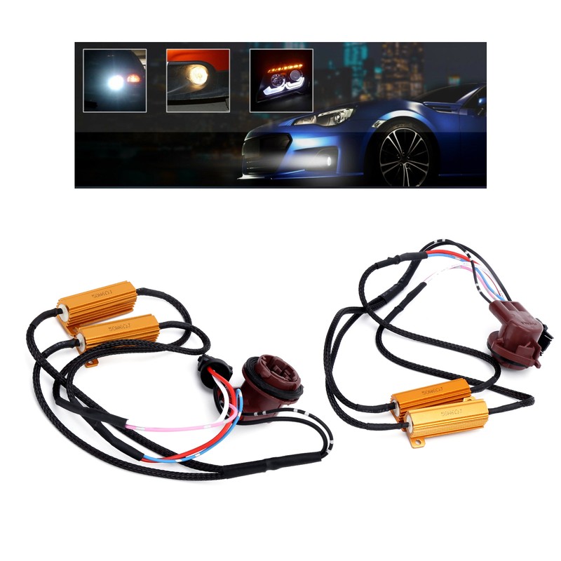 2pcs 3157A LED Decoder 50W Load Resistor Flash Error Free