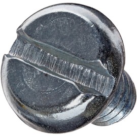 Small Parts Steel Machine Screw, Zinc Plated Finish, Pan Head, Slotted Drive, Meets ASME B18.6.3, 1-1/4" Length, Fully Threaded, #10-32 UNF Threads (Pack of 100)