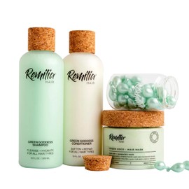 Remilia Hair Kit para el cuidado del cabello, 1 Suero capilar  1 Mascarilla capilar  1 Shampoo  1 Acondicionador                                      
