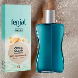 fenjal Creme Oil Bath Classic Skin Care Oil Bath with High-Quality Vegetable Oils, Moisturising, Relaxing and Soothing Dry and Sensitive Skin, Aroma Oil Bath, Vegan, 20