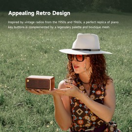 Edifier MP230 Portable Bluetooth Speaker, Wireless Speaker with Stereo Sound for Outdoor Travel, 10-Hour Playtime, Supports USB Soundcard/Micro SD, 20W RMS - Black Green