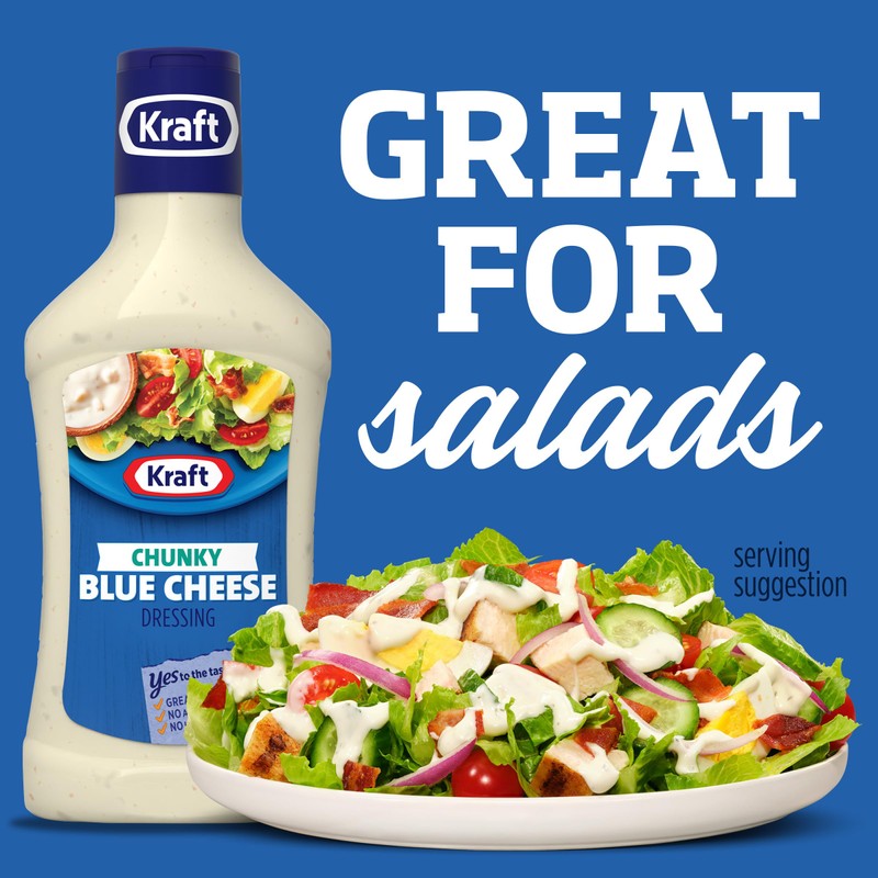Kraft Dressing, 1 Bottle, for Salads and Dipping, Chunky Blue