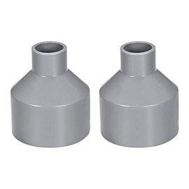 sourcing map PVC DWV Reducing Coupling Schedule 40 Gray 20mm x 50mm Socket 2Pcs