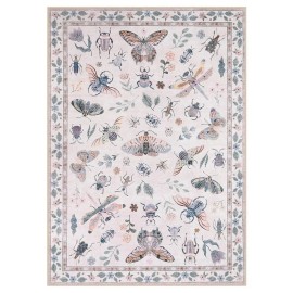 Insect Print Area Rugs, Non Slip Washable Rugs for Living Room,Modern Bedroom Rug Under Bed Large Carpet for Room Decorsize: 160*200cm, color: Pink2