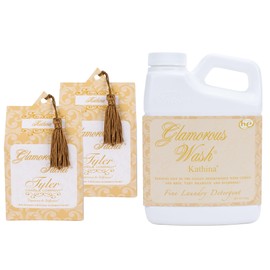 Elanze Designs Tyler Candle KATHINA - Liquid Laundry Detergent and Scented Sachet Bundle - 16 Ounce