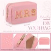 Sweetude 10 Pcs Preppy Makeup Bag Bulk Cosmetic Bag Bridesmaid