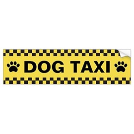 Lancy's Artwork Dog Taxi Bumper Sticker - Sticker Graphic - Auto, Wall, Laptop, Cell, Truck Sticker for Windows, Cars, Trucks