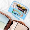Sazuwu Vacation Essentials Blue Makeup Bags with Zipper Beach Themed