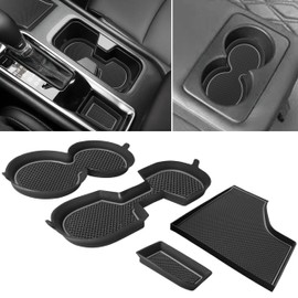 SENSHINE Cup Holder Inserts Coaster for Nissan Sentra Accessories 2025 2024 2023 2020-2022 3D Silicone Cup Holder Coaster Center Console Liners Non-Slip Mats Pad 4pcs Set (Gray Trim)